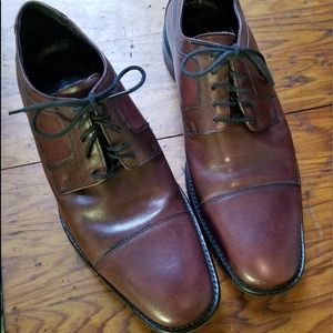J & Murphy Brown Leather Oxford Dress Cap Shoe
